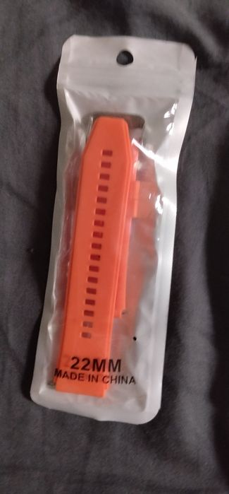 Curea smartwatch silicon portocalie 22mm