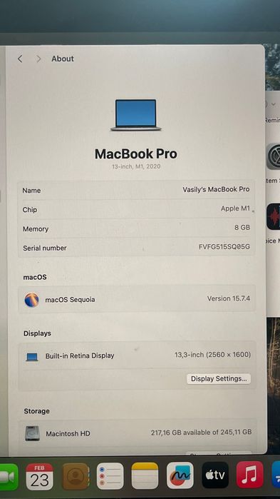 MacBook Pro M1 • 8GB / 256GB • Отлично състояние
