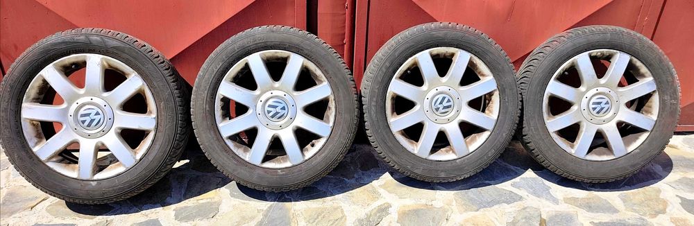 Jenti aliaj Vw cu anvelope iarna 205/55 R16 Falken Eurowinter HS01