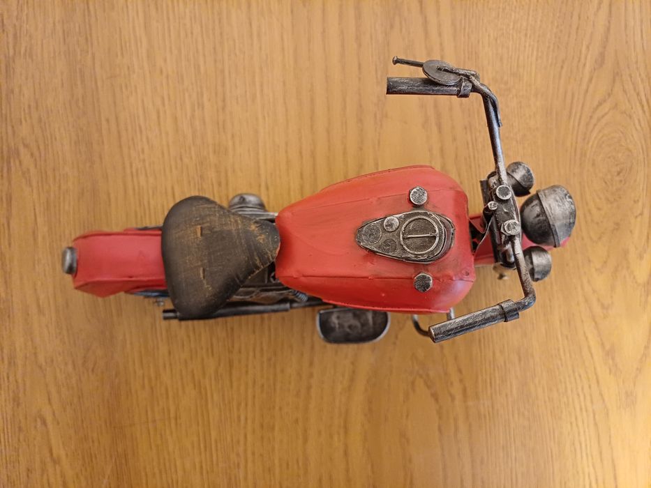 Motocicleta vintage metal macheta figurina jucarie 29cm, retro, mare