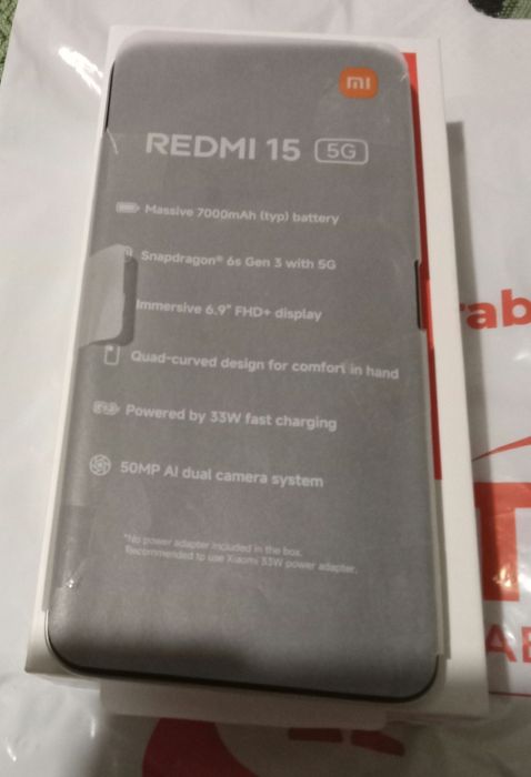 Xiaomi redmi 15 5G 8 RAM 256 ром гаранция пълен комплект