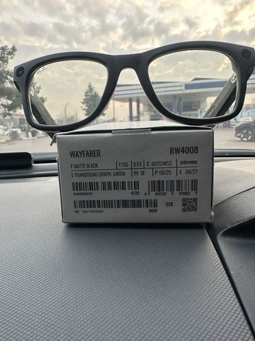 Rayban meta wayfarer matt black xameleon