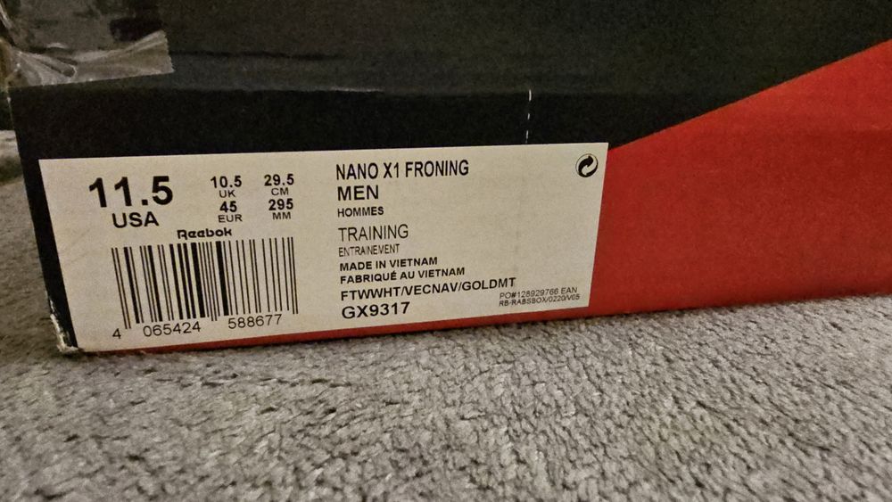 Reebok nano X1 rich froning into the storm 45
