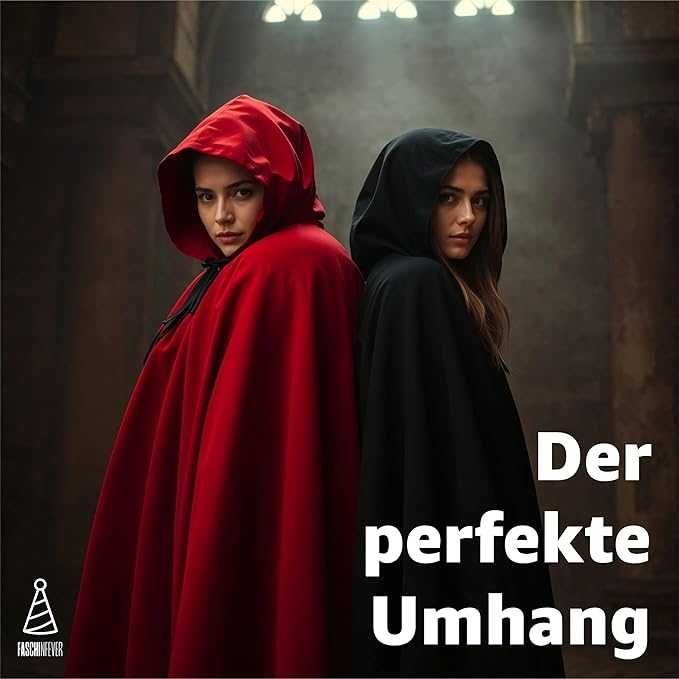 Pelerina/costum Halloween PREMIUM, RED-BLACK, REDUS de la 150RON