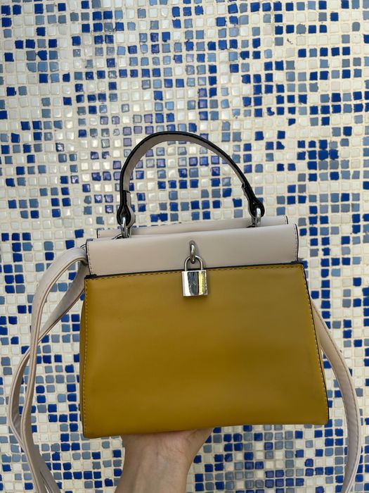 сумка желтая маленькая через плечо