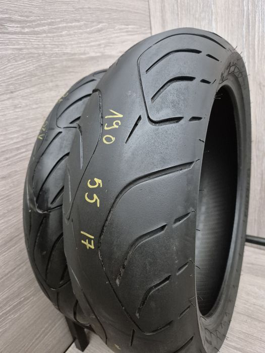 Set anvelope moto 120 70 17 cu 190 55 17 Dunlop roadsmart 43