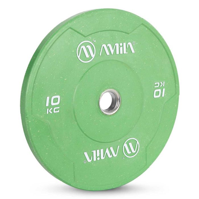 Сет Олимпийски Дискове Amila Color Slim 150 кг, Bumper Plate, Тежести