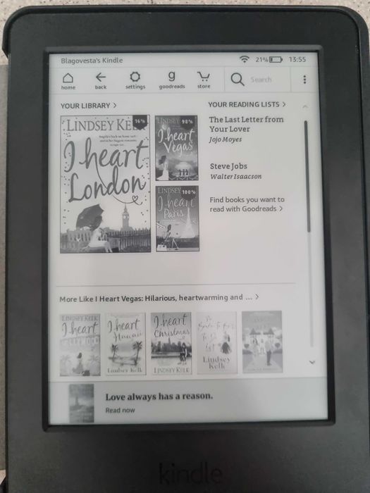 четец за електронни книги Amazon Kindle Voyage