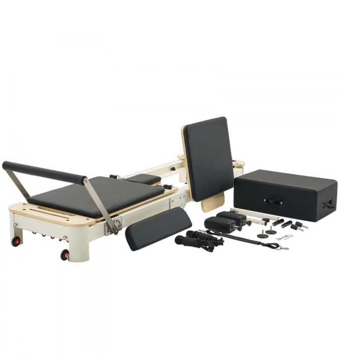 Пилатес реформър / Бял алуминий сгъваем с Гаранция