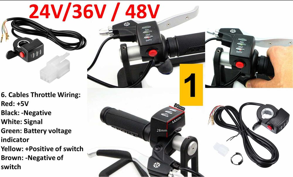 Acceleratie bicicleta electrica cu display 12-99V. Noi ambalate!