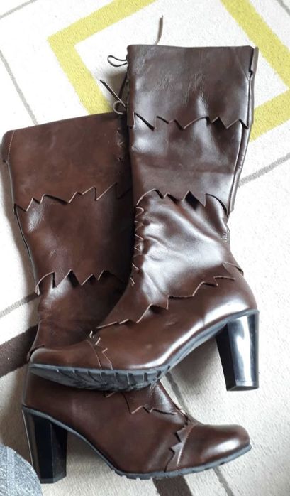 Дамски шик ботуши естествена кожа