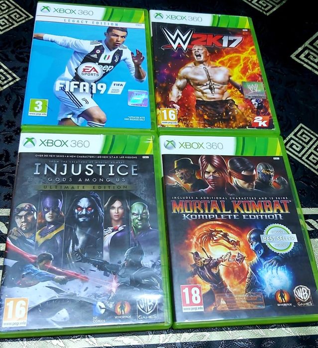 Fifa19 150/W2K17 90/Injustice 80/Mortal Kombat 100  Xbox 360