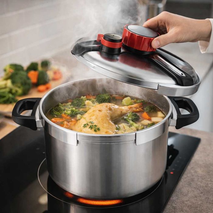 Oala sub presiune din inox 7 L, 22 cm