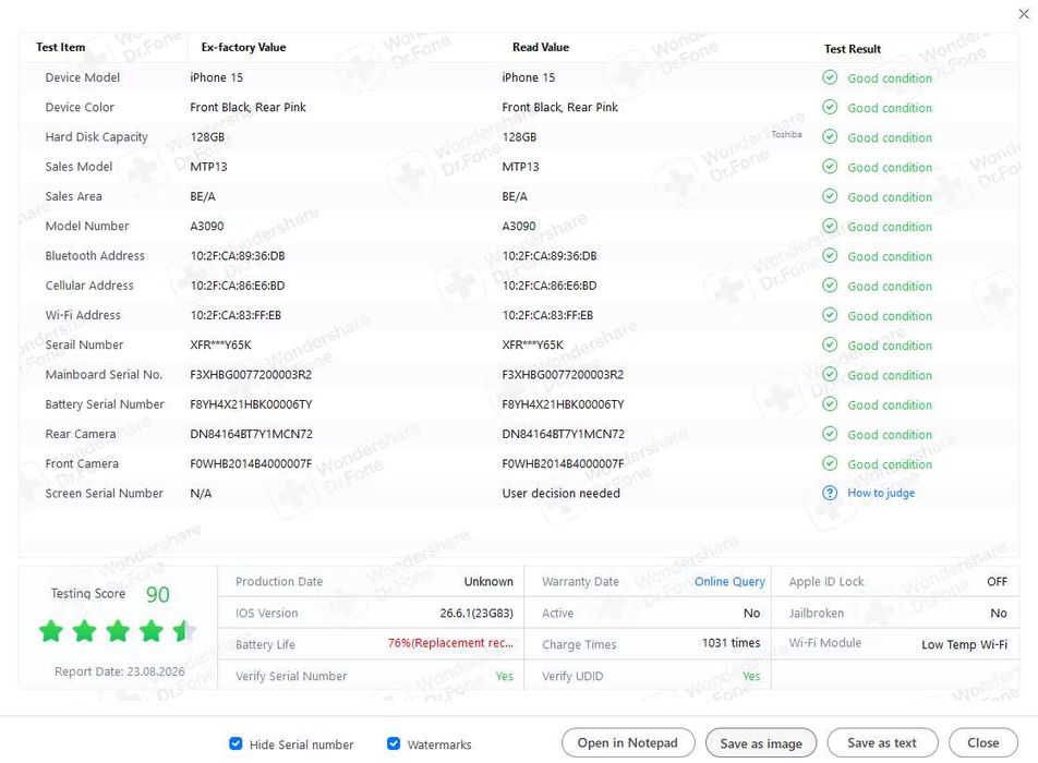 iPhone 15 pentru piese