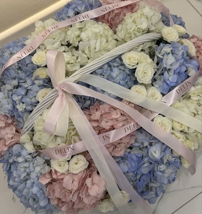 Цветы свежие огромные,гигант шарики цифр,сердечки