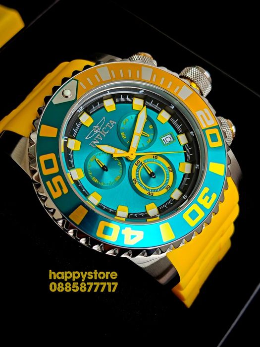 INVICTA Seahorse Yellow 52 mm, Инвикта нов ръчен часовник