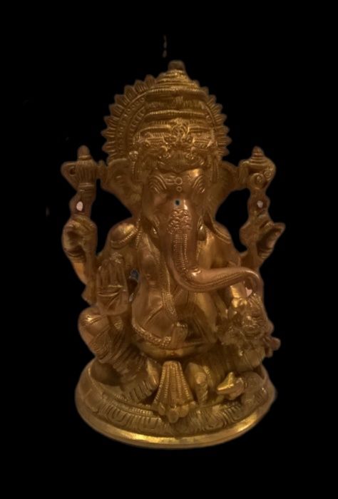 Sculptura din bronz masiv de dimensiuni impresionante Ganesha piesa cu