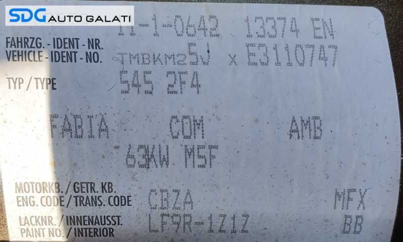 Motor FARA Anexe 1.2 TFSI CBZA Audi A1 2010 - 2015