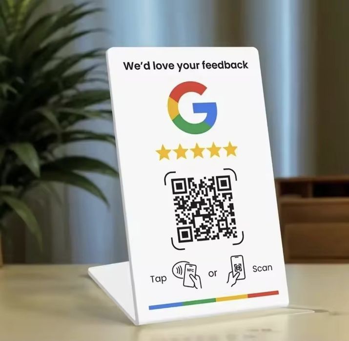 Card NFC + Cod QR pentru Recenzii Google