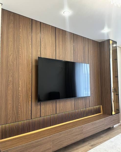 Установка Гибких мраморов и Бамбуковых панелей