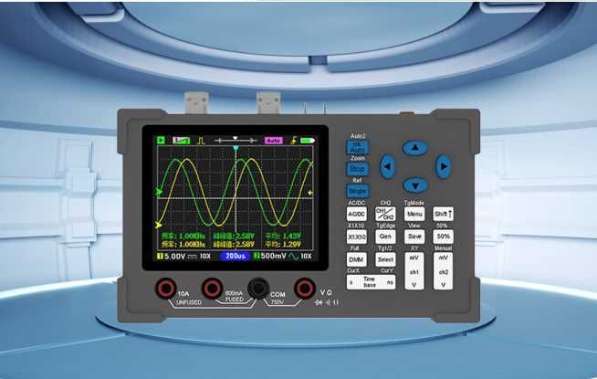 DSO3D12 Цифров осцилоскоп 3 в 1 + мултиметър + генератор, като нов