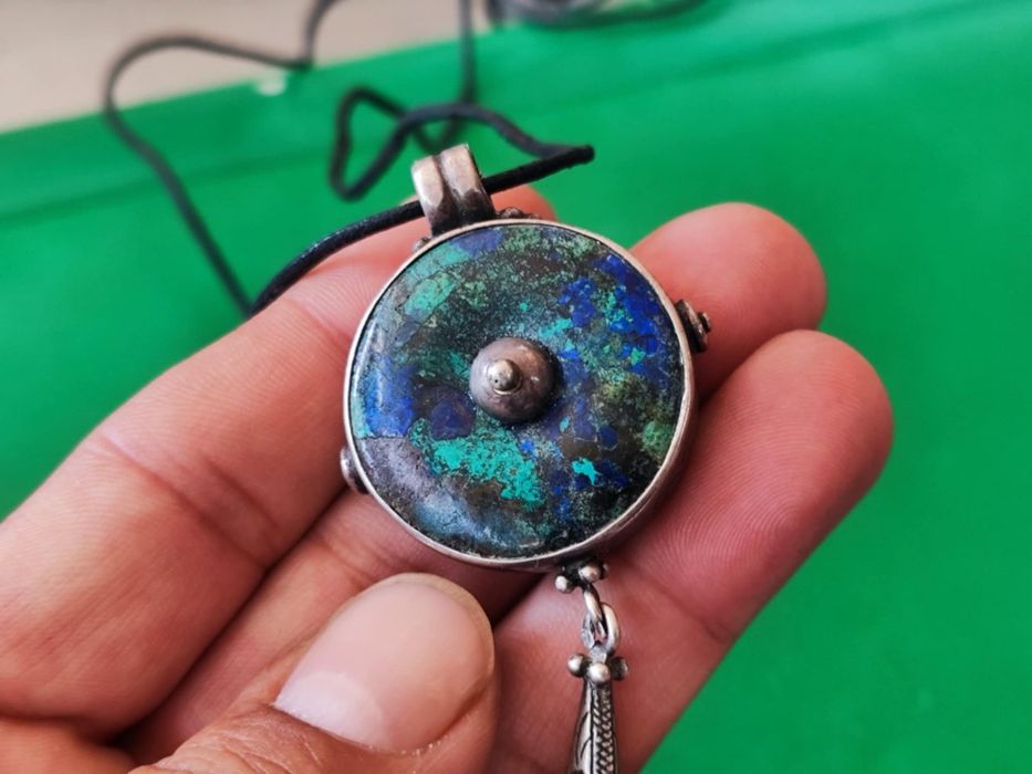 Сребърен медальон с тюркоаз 925