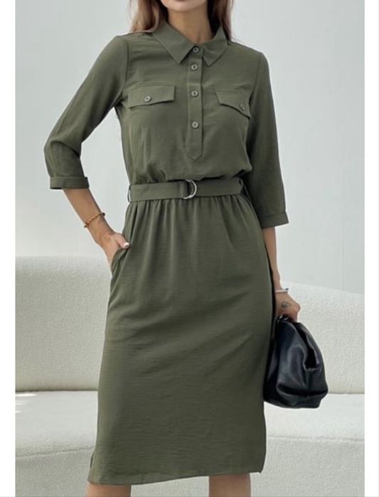 Повседневное платье SofiCo хаки