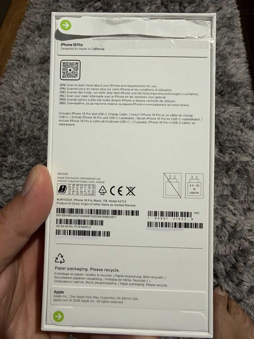Iphone 18 pro 1TB black
