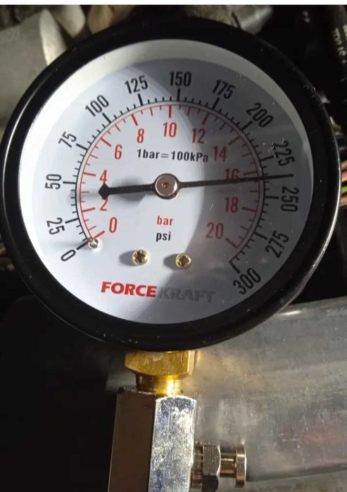 Компрессометр FORCE, Для проверки Компрессии в Цилиндрах Двигателя.ДВС