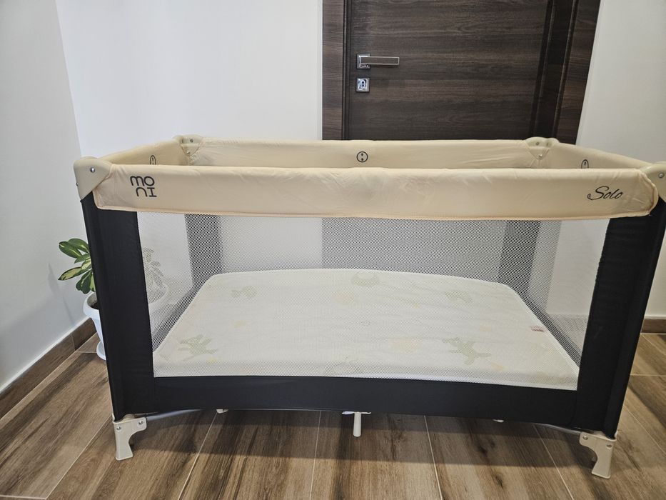 Детска сгъваема кошара Moni - Solo, бежова