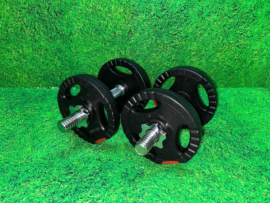 Set gantere discuri cu grip din ciment 10kg 30/31 mm