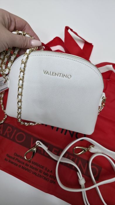 Poseta crossbody Valentino Bags Mayfair, alb
