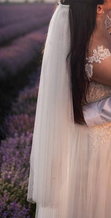 Воал, бял цвят за булка, тюл