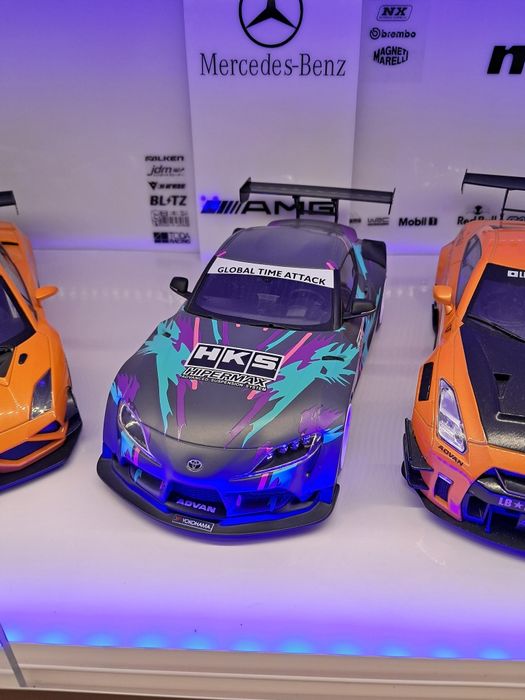 Колекционерска количка GT Spirit GT407 Toyota Supra GR Coupe HKS szary