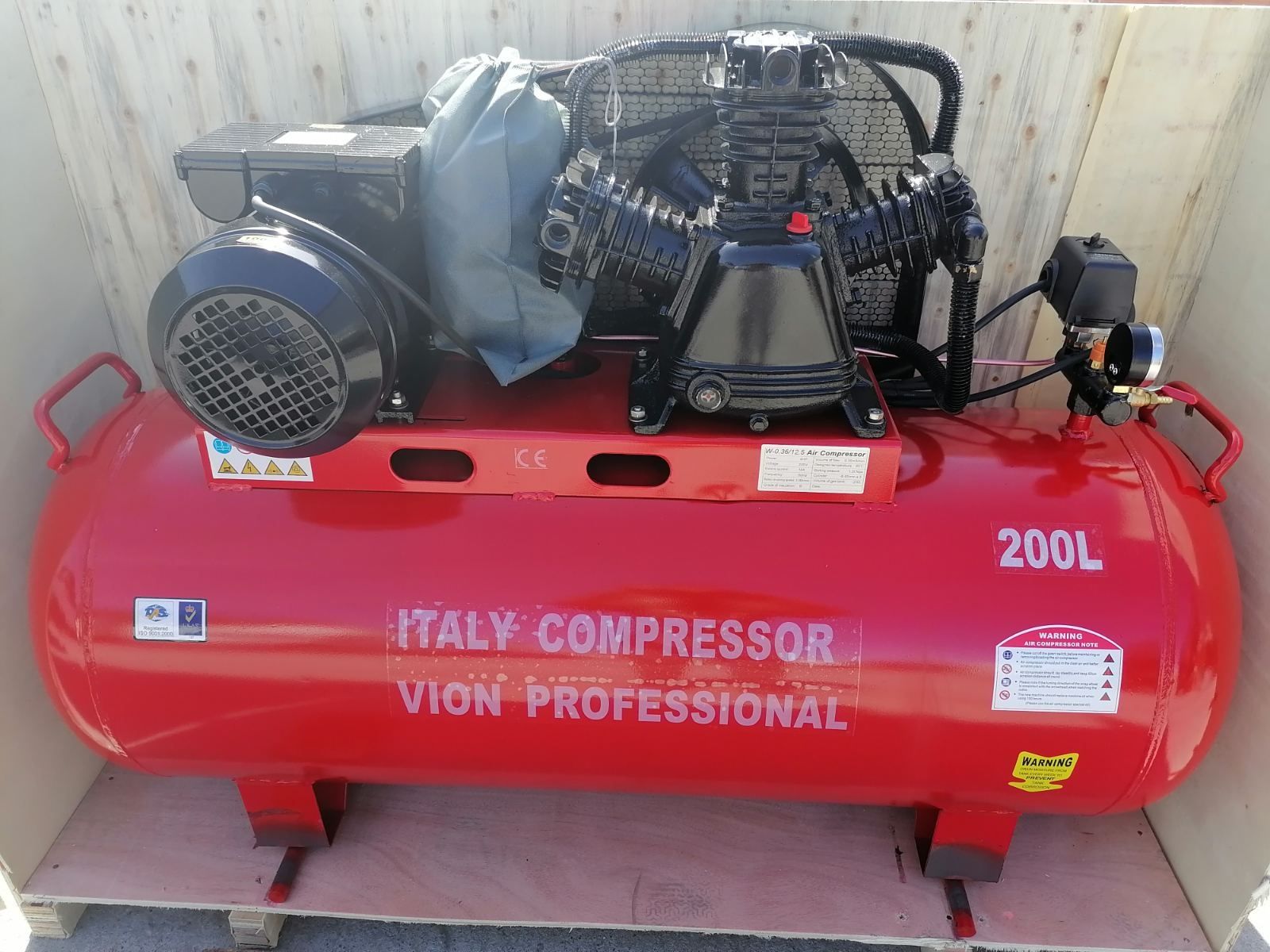Компресор за въздух 200 литра Italy compressor Vion гр. Русе Здравец ...