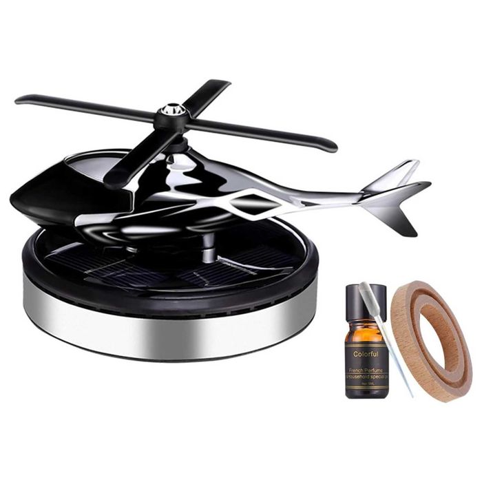 Odorizant Auto Cu Incarcare Solara, Baza Antiderapanta, Ulei Esential