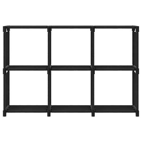 Raft Depozitare 6 Cuburi Negru 103x30x72cm - Organizator Casa