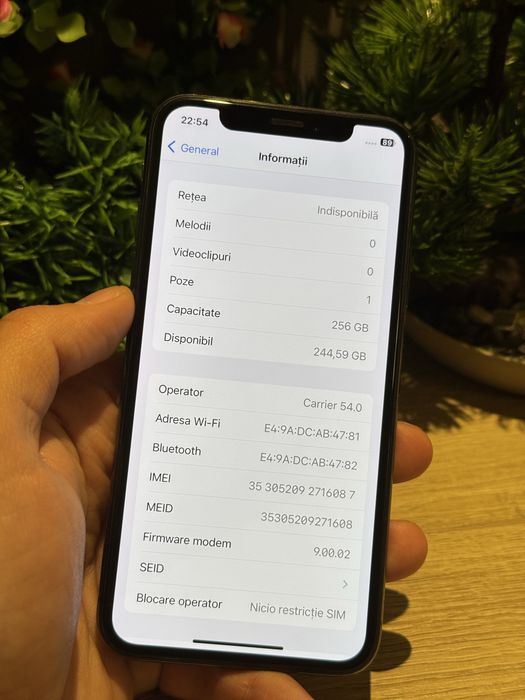 Iphone  x 256 gb ‼️100% bat‼️Husa si folie‼️