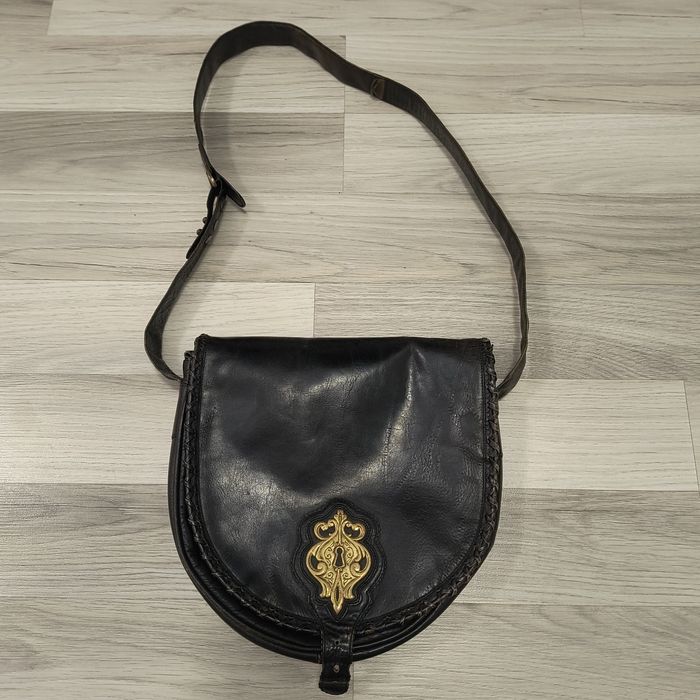 Geantă din piele naturală feronerie aurie 26/27 cm