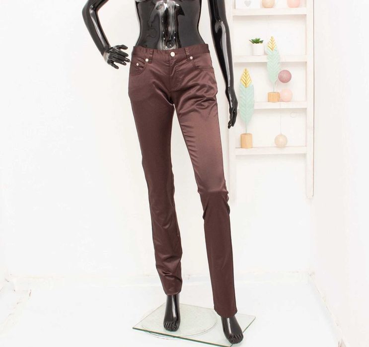 GIANFRANCO FERRÉ дамски панталон от сатен кафяв р-р 28