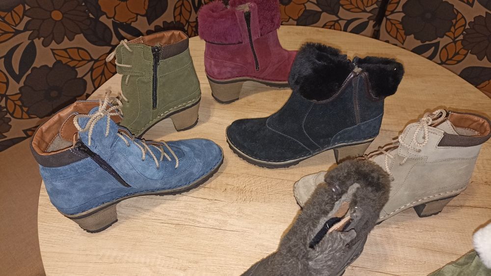 Дамски боти естествена кожа нови