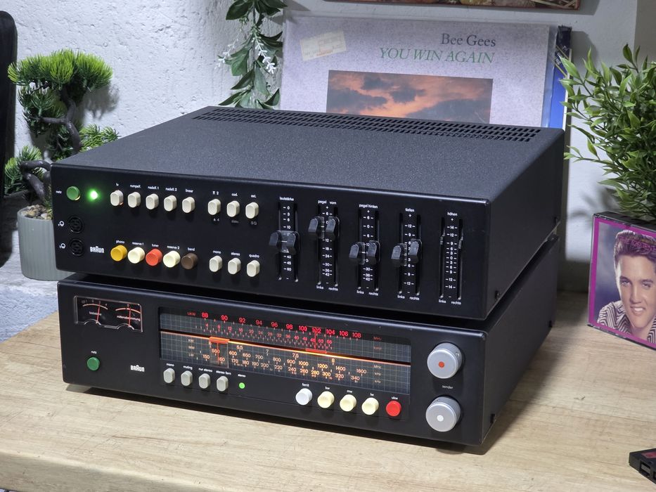 Sistem audio BRAUN ,preamplificator CSQ-1020,tuner  CE-1020,hifi retro