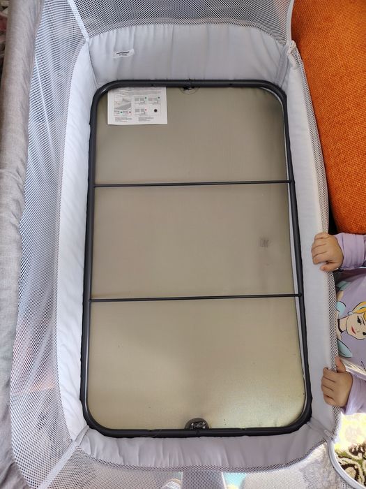 Patut Co-Sleeper pentru bebelusi Cangaroo Always Together Beige cu laterala culisanta