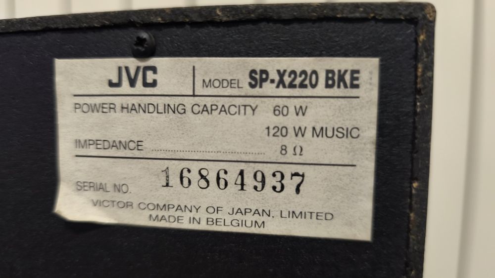 Boxe JVC SP-X220 BKE pe 3 căi 8 ohmi 60-120 W impecabile