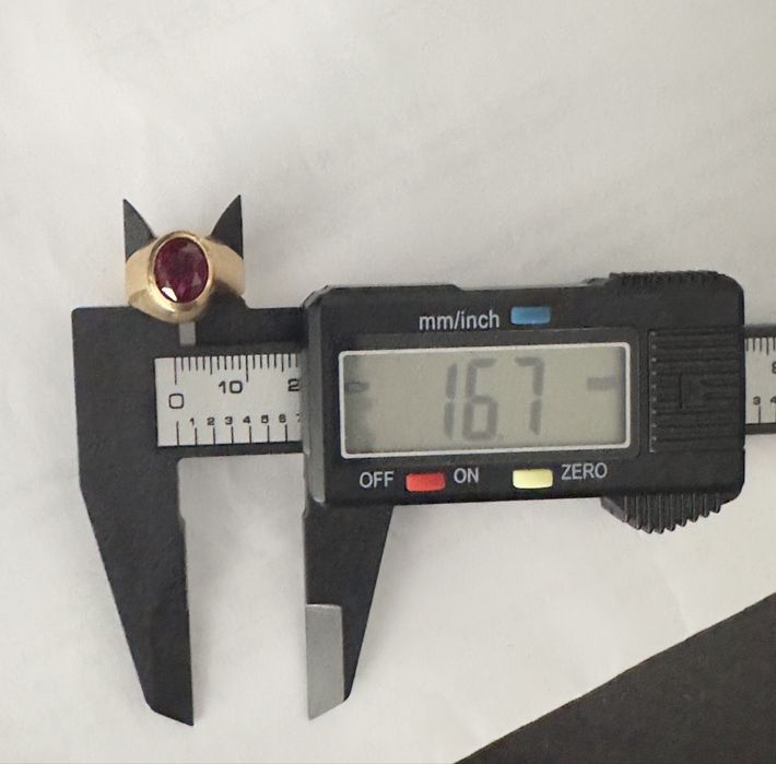 Inel aur 18k Rubin