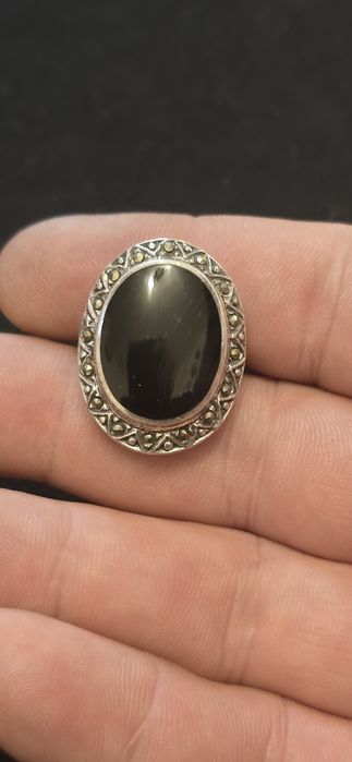 Inel argint onix