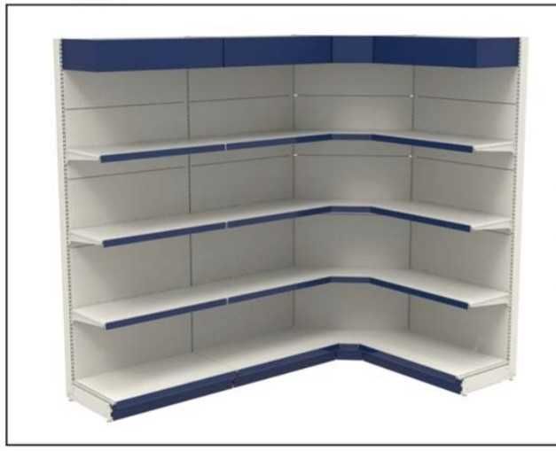 Метални стелажи за оборудване на магазин за детски стоки /НОВИ/