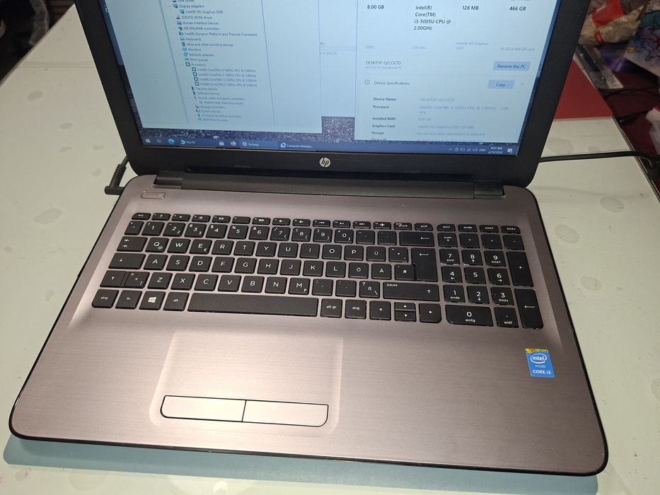HP 250 g5, display Full HD, Intel i3  gen.5, 8 gb ram, Bluetooth,  500 gb