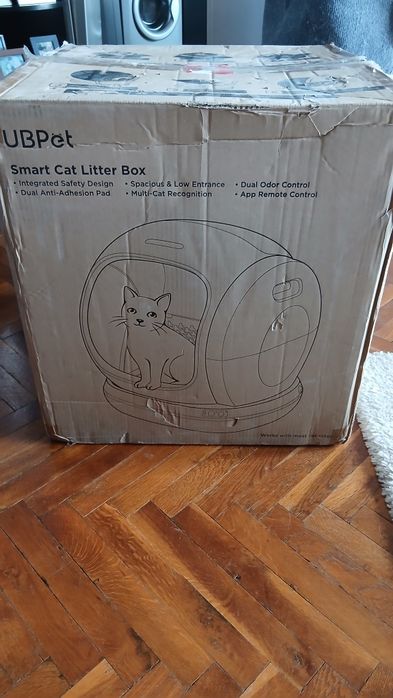 UBPet C20 интелигентна самопочистваща се котешка тоалетна, бял