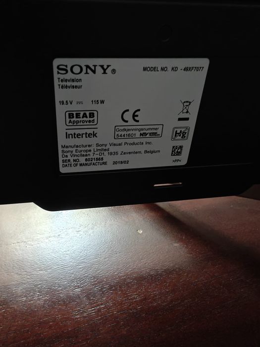 TV Sony KD-49XF7077